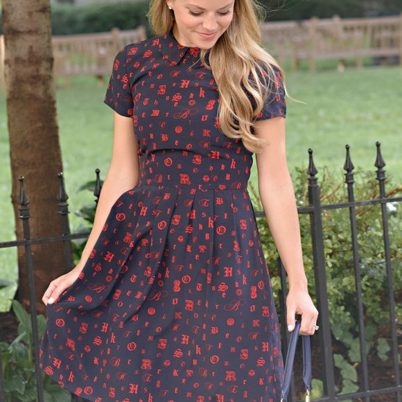 Brooks Brothers Dresses & Skirts - 🔔silk Brooks Brothers silk alphabet dress